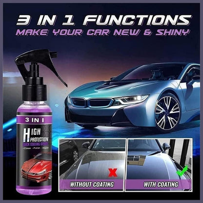 3 in 1 High Protection Quick Car Ceramic Coating Spray - Car Wax Polish Spray (Pack 2)