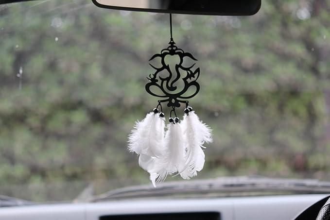 Hanging Car Accessories Dream Catcher with Shree Ganesh Idol